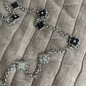 Brighton Toledo Silver and Black white Necklace Alto Noir